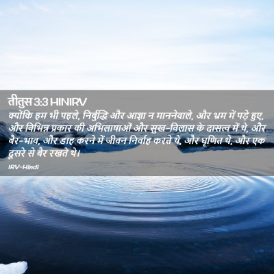 Picture 02 - तीतुस 3:3 HINIRV - क्योंकि हम भी पहले, - Bible Verse Picture