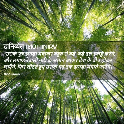 Picture 02 - दानिय्येल 11:10 HINIRV - “उसके पुत्र झगड़ा - Bible Verse Picture