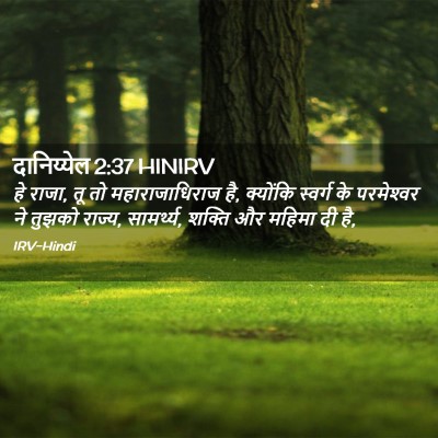 Picture 02 - दानिय्येल 2:37 HINIRV - हे राजा, तू तो - Bible Verse Picture