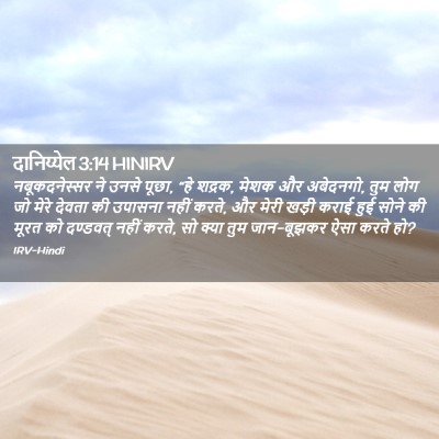 Picture 02 - दानिय्येल 3:14 HINIRV - नबूकदनेस्सर ने - Bible Verse Picture