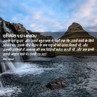 Picture 02 - दानिय्येल 4:12 HINIRV - उसके पत्ते सुन्दर, - Bible Verse Picture