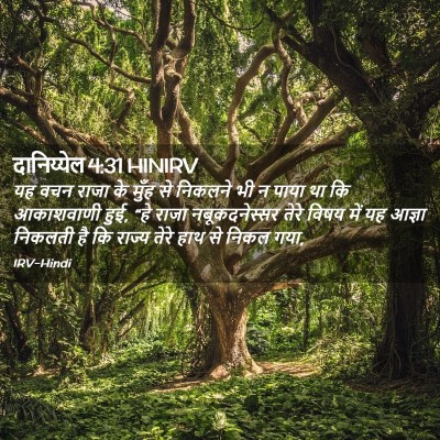 Picture 02 - दानिय्येल 4:31 HINIRV - यह वचन राजा के मुँह - Bible Verse Picture