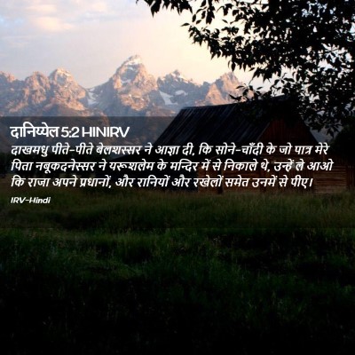 Picture 02 - दानिय्येल 5:2 HINIRV - दाखमधु पीते-पीते - Bible Verse Picture