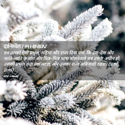 Picture 02 - दानिय्येल 7:14 HINIRV - तब उसको ऐसी - Bible Verse Picture
