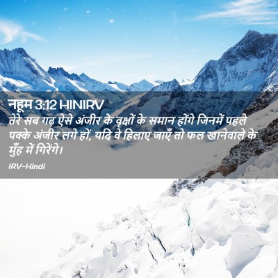 Picture 02 - नहूम 3:12 HINIRV - तेरे सब गढ़ ऐसे - Bible Verse Picture