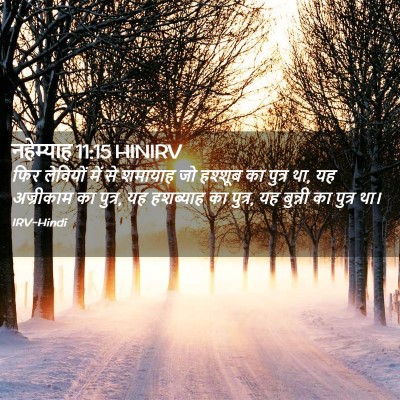 Picture 02 - नहेम्याह 11:15 HINIRV - फिर लेवियों में से - Bible Verse Picture