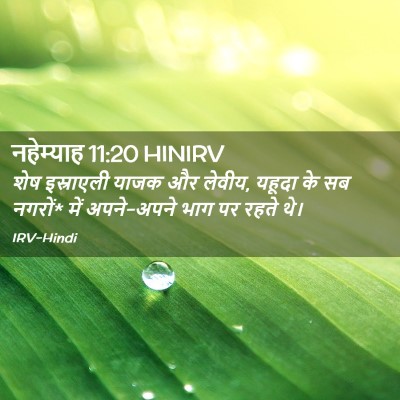 Picture 02 - नहेम्याह 11:20 HINIRV - शेष इस्राएली याजक - Bible Verse Picture