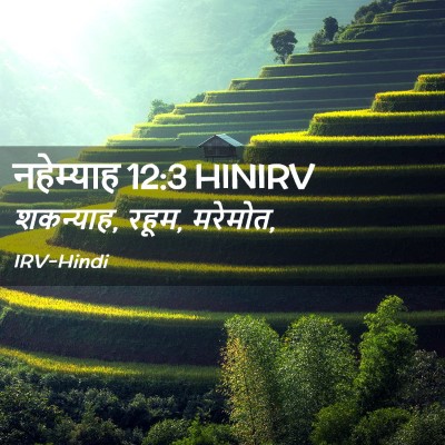 Picture 02 - नहेम्याह 12:3 HINIRV - शकन्याह, रहूम, - Bible Verse Picture