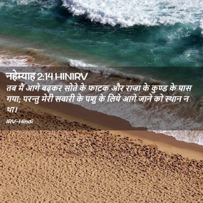 Picture 02 - नहेम्याह 2:14 HINIRV - तब मैं आगे बढ़कर - Bible Verse Picture