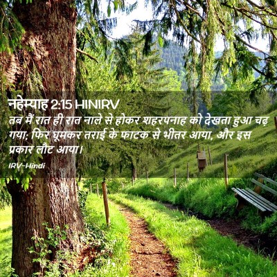 Picture 02 - नहेम्याह 2:15 HINIRV - तब मैं रात ही रात - Bible Verse Picture