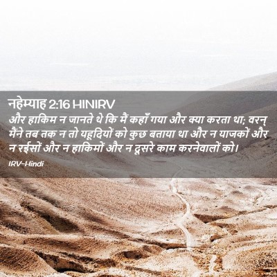 Picture 02 - नहेम्याह 2:16 HINIRV - और हाकिम न जानते थे - Bible Verse Picture