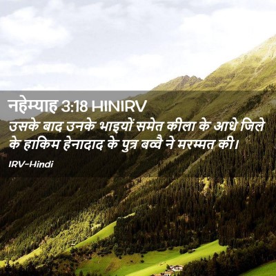 Picture 02 - नहेम्याह 3:18 HINIRV - उसके बाद उनके - Bible Verse Picture