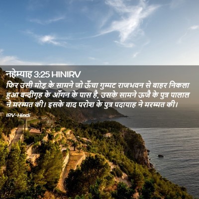 Picture 02 - नहेम्याह 3:25 HINIRV - फिर उसी मोड़ के - Bible Verse Picture