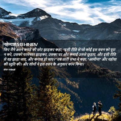 Picture 02 - नहेम्याह 5:13 HINIRV - फिर मैंने अपने - Bible Verse Picture
