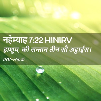 Picture 02 - नहेम्याह 7:22 HINIRV - हाशूम, की सन्तान - Bible Verse Picture