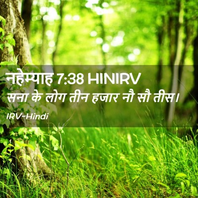 Picture 02 - नहेम्याह 7:38 HINIRV - सना के लोग तीन हजार - Bible Verse Picture