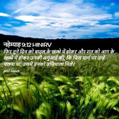 Picture 02 - नहेम्याह 9:12 HINIRV - फिर तूने दिन को - Bible Verse Picture