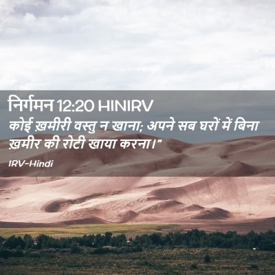 Picture 02 - निर्गमन 12:20 HINIRV - कोई ख़मीरी वस्तु न - Bible Verse Picture