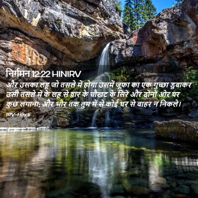 Picture 02 - निर्गमन 12:22 HINIRV - और उसका लहू जो तसले - Bible Verse Picture