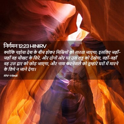 Picture 02 - निर्गमन 12:23 HINIRV - क्योंकि यहोवा देश - Bible Verse Picture