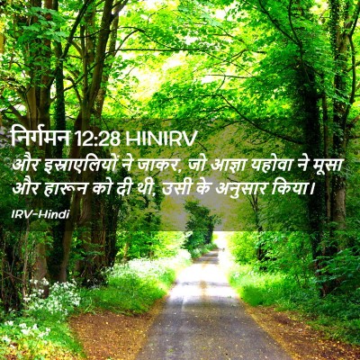 Picture 02 - निर्गमन 12:28 HINIRV - और इस्राएलियों ने - Bible Verse Picture