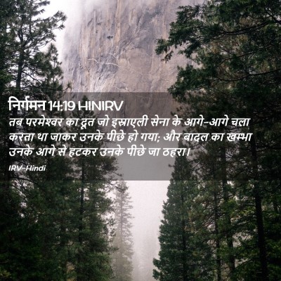 Picture 02 - निर्गमन 14:19 HINIRV - तब परमेश्‍वर का - Bible Verse Picture