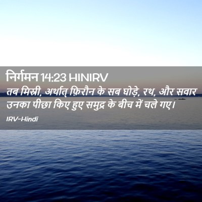 Picture 02 - निर्गमन 14:23 HINIRV - तब मिस्री, अर्थात् - Bible Verse Picture