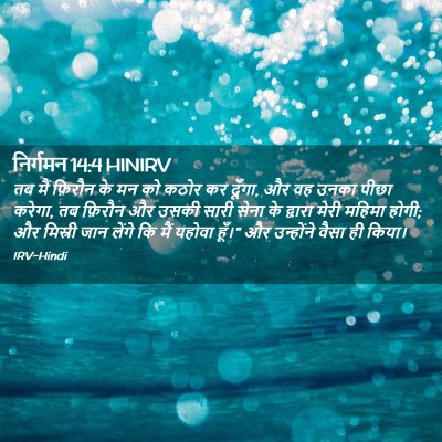 Picture 02 - निर्गमन 14:4 HINIRV - तब मैं फ़िरौन के मन - Bible Verse Picture