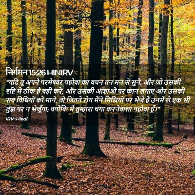 Picture 02 - निर्गमन 15:26 HINIRV - “यदि तू अपने - Bible Verse Picture