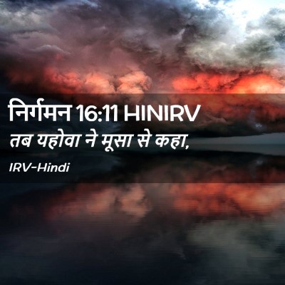 Picture 02 - निर्गमन 16:11 HINIRV - तब यहोवा ने मूसा से - Bible Verse Picture