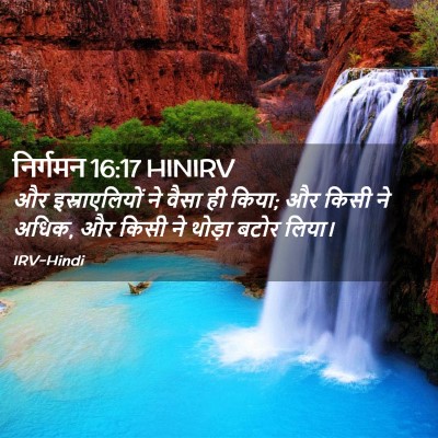 Picture 02 - निर्गमन 16:17 HINIRV - और इस्राएलियों ने - Bible Verse Picture