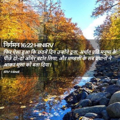 Picture 02 - निर्गमन 16:22 HINIRV - फिर ऐसा हुआ कि - Bible Verse Picture