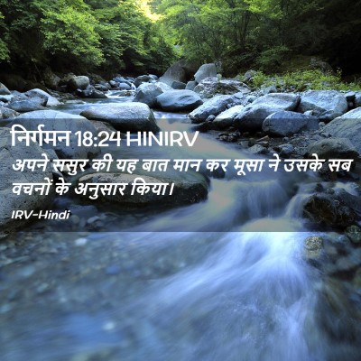 Picture 02 - निर्गमन 18:24 HINIRV - अपने ससुर की यह बात - Bible Verse Picture