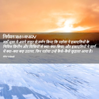 Picture 02 - निर्गमन 18:8 HINIRV - वहाँ मूसा ने अपने - Bible Verse Picture