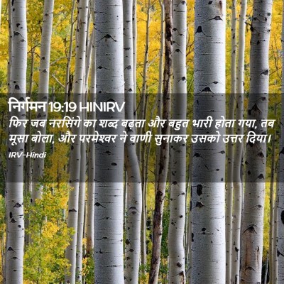 Picture 02 - निर्गमन 19:19 HINIRV - फिर जब नरसिंगे का - Bible Verse Picture