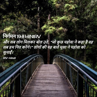 Picture 02 - निर्गमन 19:8 HINIRV - और सब लोग मिलकर बोल - Bible Verse Picture