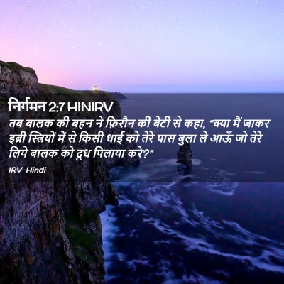 Picture 02 - निर्गमन 2:7 HINIRV - तब बालक की बहन ने - Bible Verse Picture