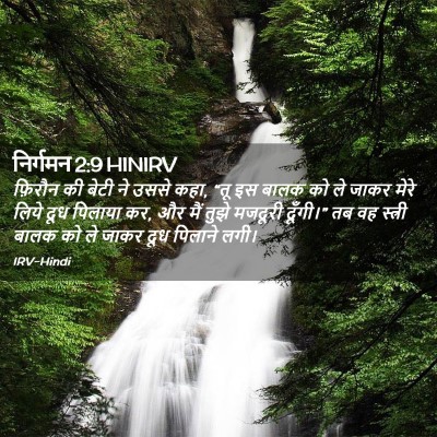 Picture 02 - निर्गमन 2:9 HINIRV - फ़िरौन की बेटी ने - Bible Verse Picture