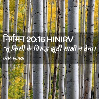 Picture 02 - निर्गमन 20:16 HINIRV - “तू किसी के - Bible Verse Picture