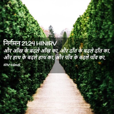 Picture 02 - निर्गमन 21:24 HINIRV - और आँख के बदले आँख - Bible Verse Picture