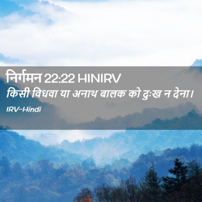 Picture 02 - निर्गमन 22:22 HINIRV - किसी विधवा या अनाथ - Bible Verse Picture