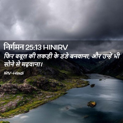 Picture 02 - निर्गमन 25:13 HINIRV - फिर बबूल की लकड़ी - Bible Verse Picture