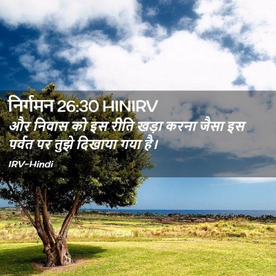 Picture 02 - निर्गमन 26:30 HINIRV - और निवास को इस रीति - Bible Verse Picture