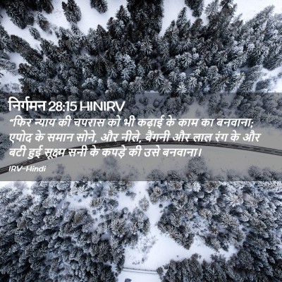 Picture 02 - निर्गमन 28:15 HINIRV - “फिर न्याय की - Bible Verse Picture