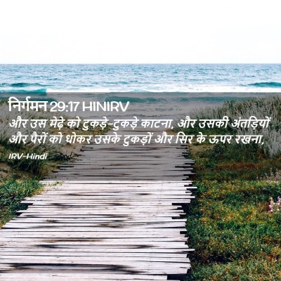 Picture 02 - निर्गमन 29:17 HINIRV - और उस मेढ़े को - Bible Verse Picture