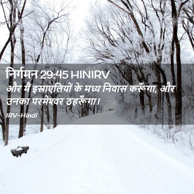 Picture 02 - निर्गमन 29:45 HINIRV - और मैं - Bible Verse Picture