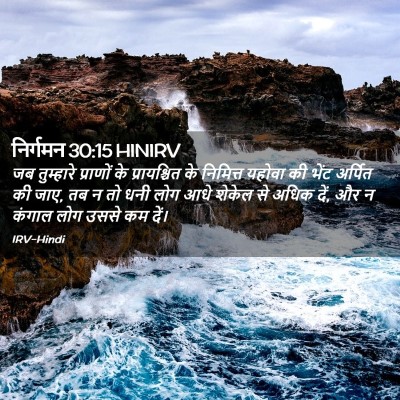 Picture 02 - निर्गमन 30:15 HINIRV - जब तुम्हारे - Bible Verse Picture