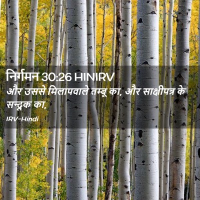Picture 02 - निर्गमन 30:26 HINIRV - और उससे मिलापवाले - Bible Verse Picture