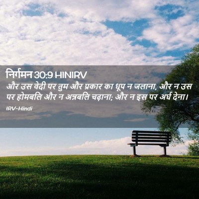 Picture 02 - निर्गमन 30:9 HINIRV - और उस वेदी पर तुम - Bible Verse Picture