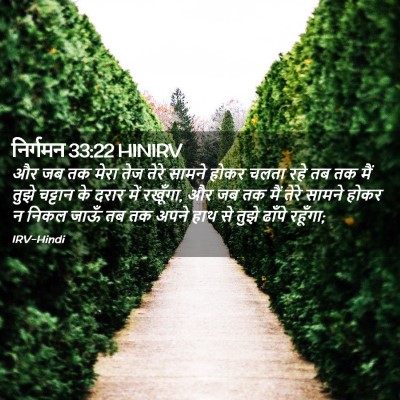 Picture 02 - निर्गमन 33:22 HINIRV - और जब तक मेरा तेज - Bible Verse Picture